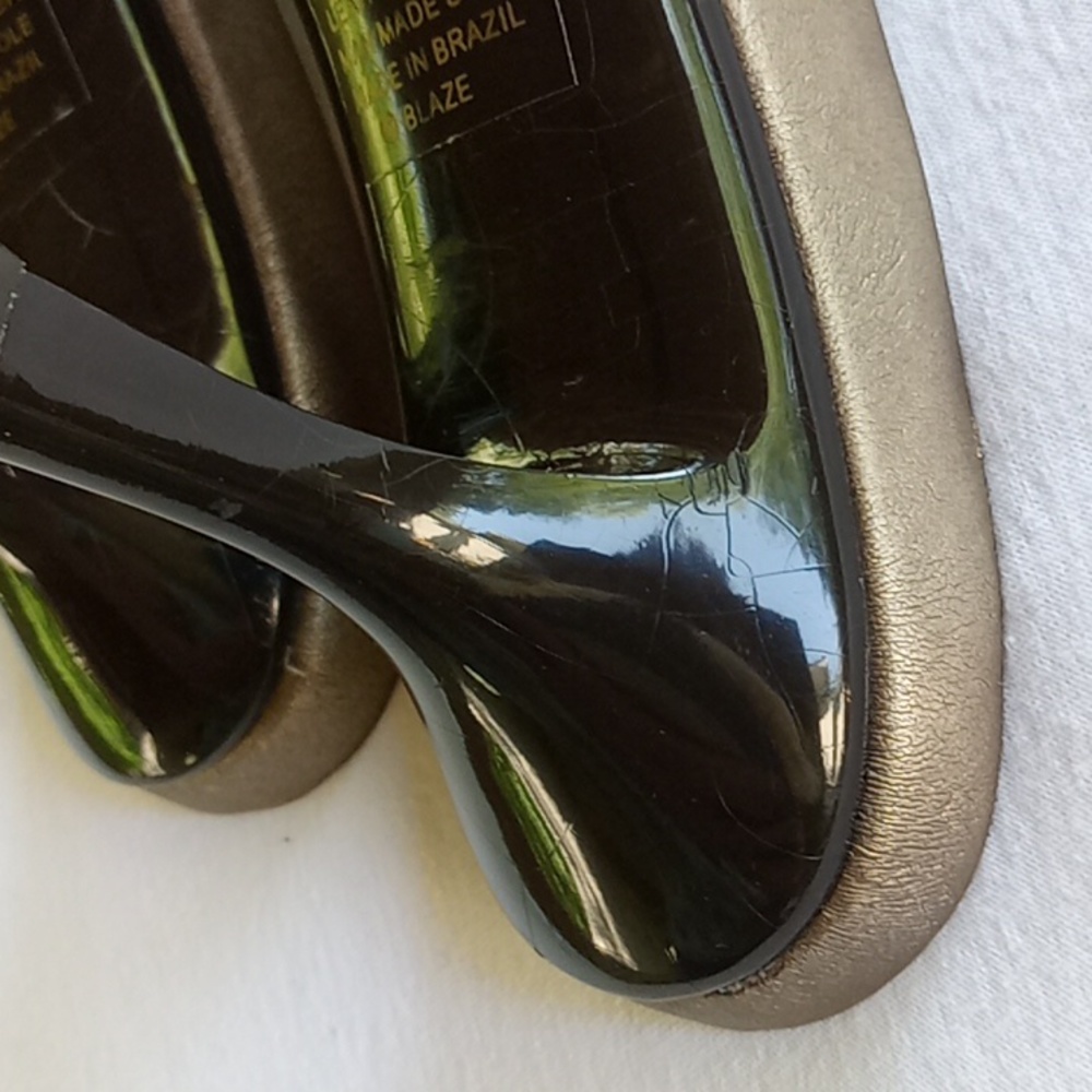 Gianni Bini Bronze leather slides - Picture 3 of 6